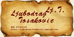 Ljubodrag Tošaković vizit kartica